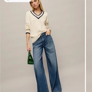 Reformation Blue Wide Leg Jeans